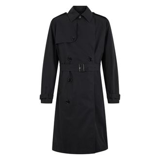 HUGO BOSS Trenchcoat met riem - Heren - Trenchcoats - Zwart - S - Katoen - Jassen