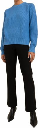 Paper Label Avery Crew Neck Sweater In Blue