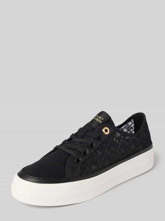 Tommy Hilfiger Low Top Sneaker in Mesh-Optik in Black, Gr&ouml;&szlig;e 38