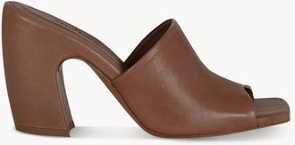 Cortana Janis Heeled Mule - Dames - Muiltjes - Beige - 38 EU - Leer - Schoenen