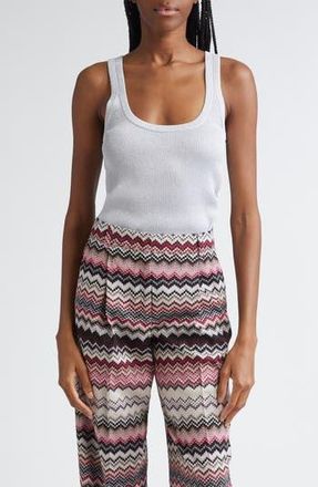 Missoni Metallic Tank in Silver at Nordstrom Rack, Size 12 Us / 48 It