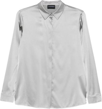 Emporio Armani Shirts Grijs - Dames - Overhemden - Grijs - L - Overhemden