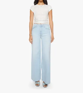 Mother The Ditcher Roller Zip Skimp Jeans In Shaken Not Stirred