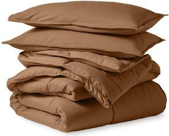 Bare Home All-Season Down Alternative Comforter Set in Caramel at Nordstrom, Size California King