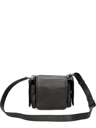 Vic Mati&eacute; logo-lettering leather crossbody bag - Black