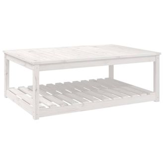 Berkfield Home Garden Table White 121x82.5x45 cm Solid Wood Pine