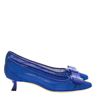 Ferragamo Zelma Mesh Bow Pumps, Size 7 C