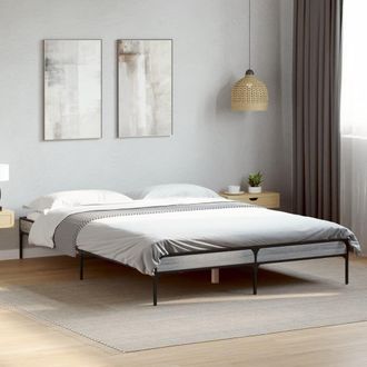 Berkfield Home Bed Frame without Mattress Grey Sonoma 120x200 cm | Size: Small Double