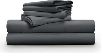 Pillow Guy Luxe Soft n Smooth Tencel Lyocell Sheet Set in Charcoal at Nordstrom Rack, Size California King