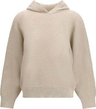 Brunello Cucinelli Beige Cashmere Womens Sweatshirt