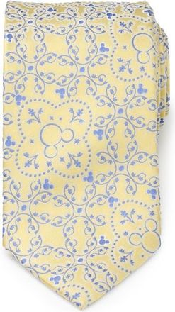 Cufflinks Inc. x Disney Mickey Floral Silk Tie in Yellow at Nordstrom