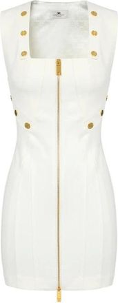 Elisabetta Franchi Dames, Jurken, Beige, Maat: L Katoen