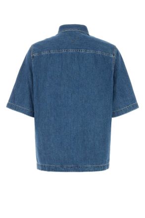 Bottega Veneta Mens Shirt Blue Denim