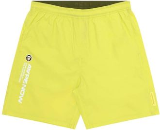 Aape By A Bathing Ape logo-print elasticated shorts - men - Nylon - L - Yellow
