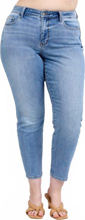 Judy Blue Plus Mid-Rise Slim Fit With Cell Pocket In Vintage Light Wash