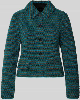 Marc Cain Regular Fit Blazer mit Knopfleiste in Dunkelgruen, Größe 34