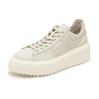 Hogan H-Stripes Geperforeerde Schoenen - Dames - Sneakers - Wit - 38 1/2 EU - Leer - Schoenen