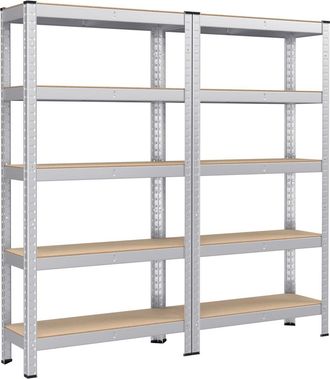 Songmics Estanter&iacute;a pesada de 5 niveles de acero carga 650 kg de color plata