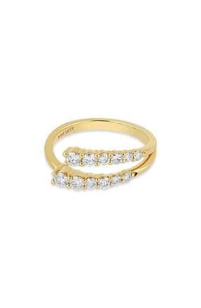 Bony Levy Kiera 18K Gold Diamond Crossover Ring in 18K Yellow Gold at Nordstrom, Size 6.5