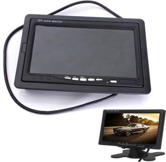 Trade Shop Trade Shop - Monitor Lcd 7 Pollici 2 Ingressi Video Tft Poggiatesta Auto Retromarcia Staffa