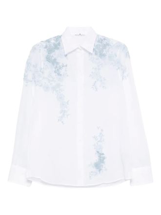 Ermanno Scervino floral-embroidered shirt - Bianco