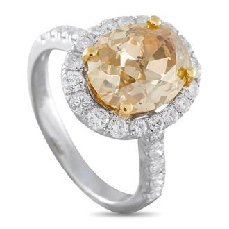 Luxury Bazaar 18K White Gold 4.42ct Diamond Ring MF11-050526