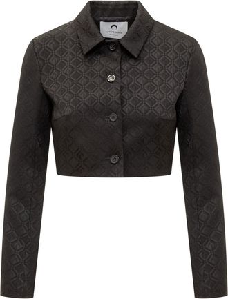 Marine Serre Moon Diamant Jacquard Cropped Jacket