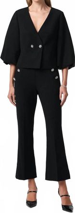 Trina Turk Luhrmann Kick-Flare Pants In Black