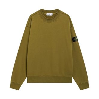 Stone Island Crewneck Sweatshirt - Heren - Sweatshirts & Hoodies - Groen - Maat: XL Katoen