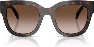 Prada 53mm Square Sunglasses in Root Tortoise /Brown Gradient at Nordstrom