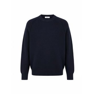 Dondup Round-neck Knitwear, male, Blue, Size: 2XL maglieria e felpe poliestere