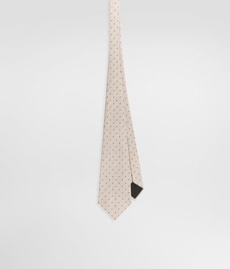 Dolce & Gabbana Polka Dot Jacquard Tie - Man Ties And Pocket Squares Beige Onesize