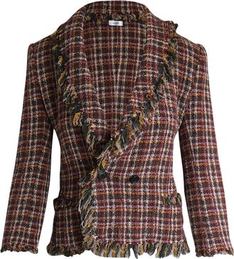 Isabel Marant Isabel Marant Pre-owned Womens Etoile Nicole Checked Tweed Double Breasted Blazer in Multicolor Cotton - Multicolour - Size X-Small