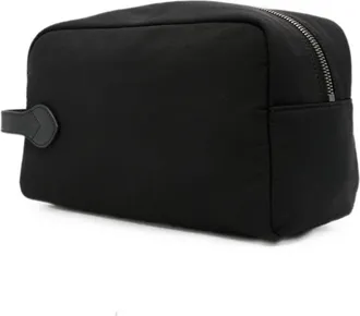 Emporio Armani Logo Plaque Nylon Clutch - Black