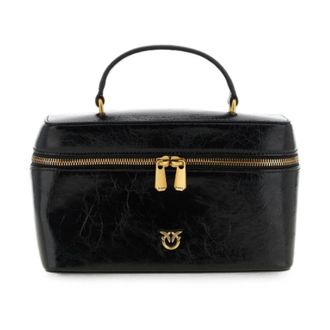Pinko Vanity Case Classic - Dames - Handtassen - Zwart - ONE Size - Leer - Tassen