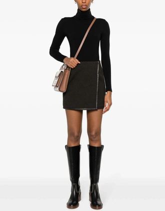 Golden Goose Womens High-Waisted Virgin-Wool Skirt Aw23 W