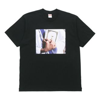 SUPREME Week 7 Bible Tee Printing Short Sleeve Unisex Black SUP-FW19-729