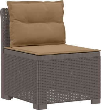 vidaXL Sill&oacute;n Individual De Jard&iacute;n Con Cojines Apariencia De Ratan Pp Vidaxl