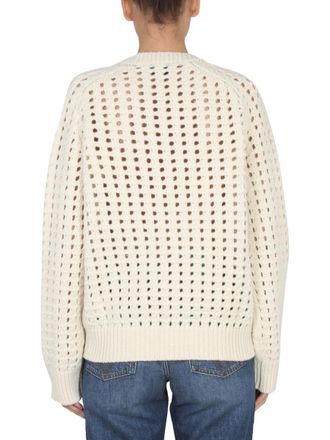 Bottega Veneta Openwork Knit Sweater - White