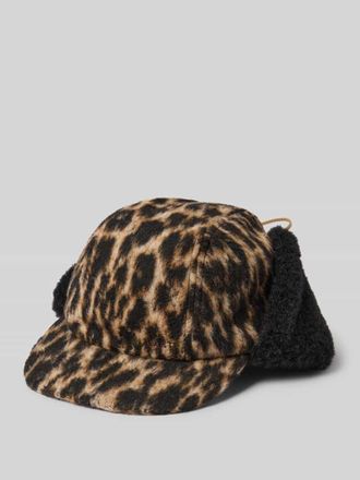 Barts Fitted Cap aus Woll-Mix mit Logo-Stitching Modell Sunnaha in Mittelbraun, Größe 1