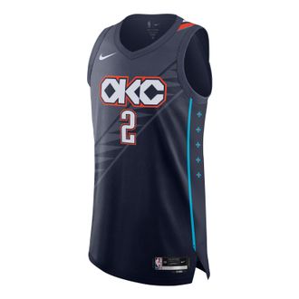 Nike Shai Gilgeous-Alexander Oklahoma City Thunder City Edition NBA Authentic Jersey Thunder Blue HM6117-438