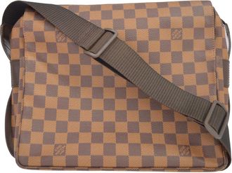 Louis Vuitton Naviglio Damier Brown Canvas Handbag (Pre-Owned)