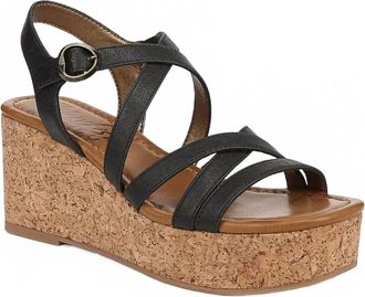 Blowfish Womens Aurora Wedge Sandal In Black