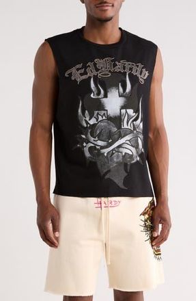 Ed Hardy Sacred Heart Graphic Tank in Vintage Black at Nordstrom Rack, Size Xx-Large