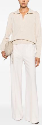 Victoria Beckham Womens Knit Sweater Genevieve Cream Wool