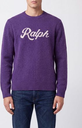 Polo Ralph Lauren Maglia girocollo in lana e cashmere con logo jacquard