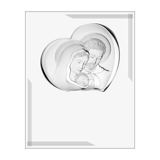 OEM Cuadro Moderno Plateado De La Sagrada Familia Sobre Tabla Blanca 25x20 Tama&ntilde;o: 25x20cm Sku: Vl875bi