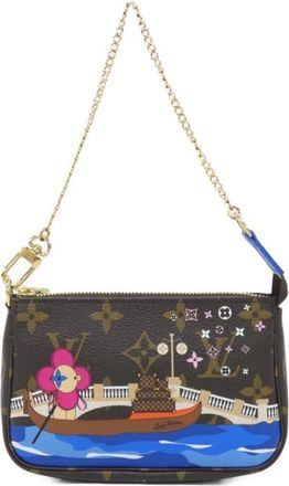 Louis Vuitton Brown Coated Canvas Pochette Pouch (Pre-Owned)