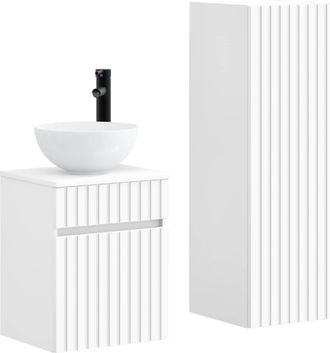 vidaXL Juego De Muebles De Ba&ntilde;o 2 Uds. Blanco 33 X 34,5 X 100 Cm Vidaxl