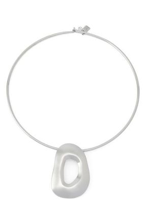 Robert Lee Morris Sculptural Pendant Necklace in Rhodium at Nordstrom